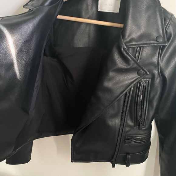 NWOT Oak & Fort/ Veg Leather Moto Jacket - Picture 4 of 8